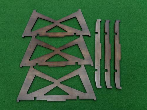 R/cr アウトドアテーブル ブラウン ヘキサゴンテーブル