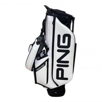 PiNG (ピン) キャディバッグ ホワイト×ブラック HOOFER TOUR PLAY YOUR BEST