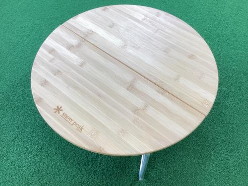 Snow peak (スノーピーク) アウトドアテーブル 廃盤品 ワンアクションちゃぶ台竹 S