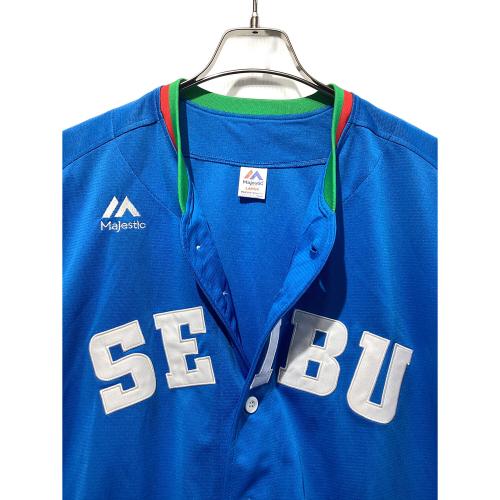 埼玉西武ライオンズ (サイタマセイブライオンズ)SIZE L スカイブルー ＠ Majestic 1979年復刻デザインレプリカユニフォーム JM08-SL-9003