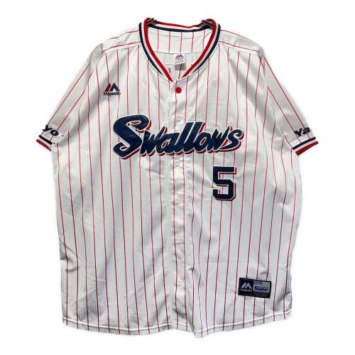 東京ヤクルトスワローズ (トウキョウヤクルトスワローズ) 応援グッズ XLサイズ ホワイト×レッド Majestic製 ユニフォーム 川端慎吾【5】