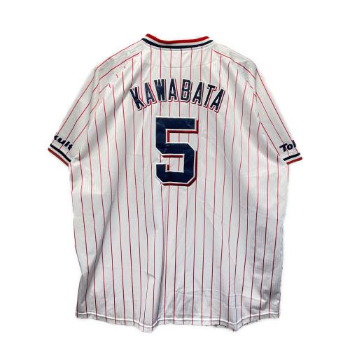 東京ヤクルトスワローズ (トウキョウヤクルトスワローズ) 応援グッズ XLサイズ ホワイト×レッド Majestic製 ユニフォーム 川端慎吾【5】