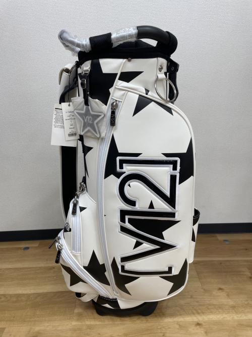 V12 (ヴィトゥエルブ) キャディバッグ ホワイト×ブラック 9型 スタンド式 V122221-CB01 STD STAR STAND CADDY 9