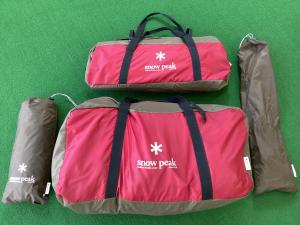 Snow peak (スノーピーク) ツールームテント アップライトポール190cm2本付 2019年製 TP-671R ランドロック 約625×405×205cm 3～5人用