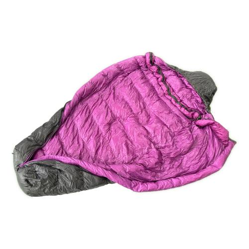 NANGA (ナンガ) マミー型シュラフ(ダウン) ブラック×パープル/純正ケース欠品/非純正ケース（ロゴス）付/センタージップ オーロラライト450DX 【春～秋用】 Sサイズ