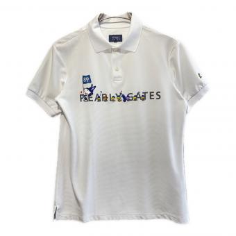 PEARLY GATES (パーリーゲイツ) ゴルフウェア(トップス) メンズ SIZE L ホワイト ポロシャツ 053-4160531
