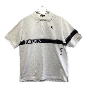 PEARLY GATES (パーリーゲイツ) ゴルフウェア(トップス)　ラインポロシャツ メンズ SIZE L ホワイト 2024年モデル  053-4160409