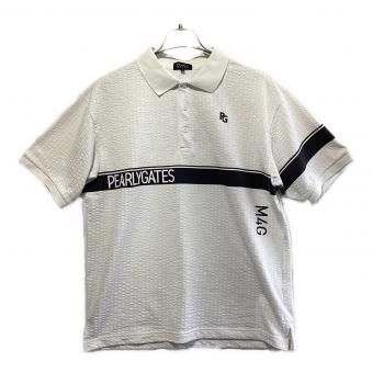 PEARLY GATES (パーリーゲイツ) ゴルフウェア(トップス)　ラインポロシャツ メンズ SIZE L ホワイト 2024年モデル  053-4160409