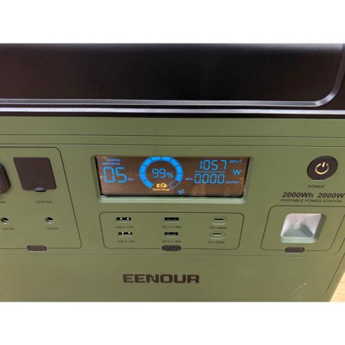 EENOUR (イーノウ) ポータブル電源 グリーン×ブラック P2001 2000Wh 2000W リン酸鉄リチウム 50Hz／60Hz