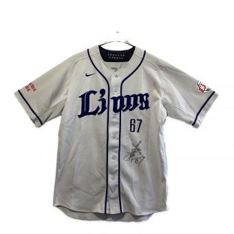 埼玉西武ライオンズ (サイタマセイブライオンズ) 応援グッズ グレー 支給品 ※サイン入り 証明無 ユニフォーム 梅田 尚通【67】 プロ仕様モデル