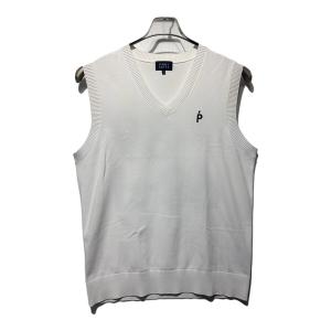 PEARLY GATES (パーリーゲイツ) ゴルフウェア(トップス) メンズ SIZE L ホワイト P-89バックロゴ ニットベスト ＠ ベスト 053-3273801
