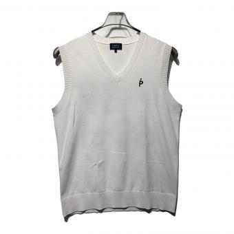 PEARLY GATES (パーリーゲイツ) ゴルフウェア(トップス) メンズ SIZE L ホワイト P-89バックロゴ ニットベスト ＠ ベスト 053-3273801
