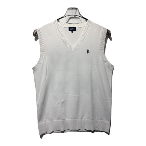 PEARLY GATES (パーリーゲイツ) ゴルフウェア(トップス) メンズ SIZE L ホワイト P-89バックロゴ ニットベスト ＠ ベスト 053-3273801