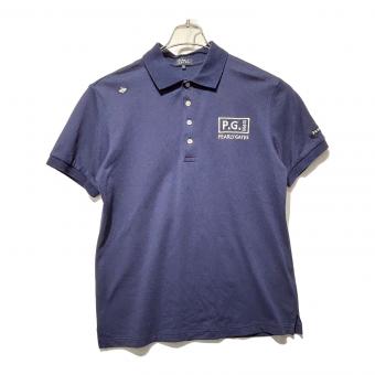 PEARLY GATES (パーリーゲイツ) ゴルフウェア(トップス) メンズ SIZE XXL ネイビー バックロゴ刺繍カノコ半袖ポロ 23年モデル ポロシャツ 053-3160301