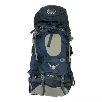 OSPREY (オスプレー) バックパック ネイビー 旧ロゴ AETHER 60 背面長 51cm以上 50L～(テント泊)