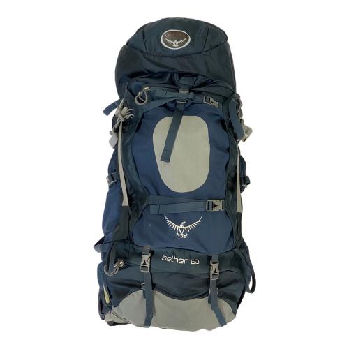 OSPREY (オスプレー) バックパック ネイビー 旧ロゴ AETHER 60 背面長 51cm以上 50L～(テント泊)