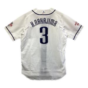 埼玉西武ライオンズ (サイタマセイブライオンズ) 応援グッズ SIZE L ホワイト×ネイビー 中島 宏之【3】 NIKE ユニフォーム 2009-2014年ホームユニフォーム プロ仕様モデル