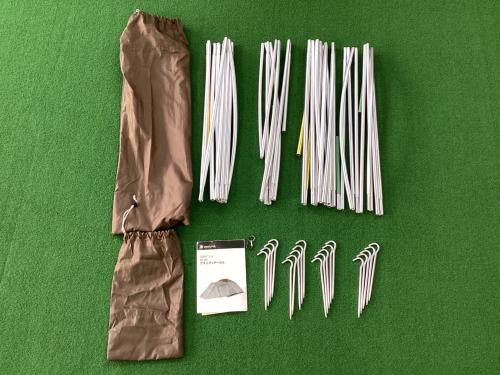 Snow peak (スノーピーク) ドームテント ヨゴレ・インナー一部リペア跡有/2017年製 SDE-003R アメニティドームL 約540×295×165cm 3～5人用 程度B 程度B スカートなし