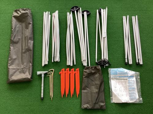 OGAWA (オガワ) ツールームテント 試し張り程度の使用感、スカート若干のヨゴレ有 2770 ポルヴェーラ34 約530×260×185(h)cm 2～4人用 程度A 程度A スカートあり