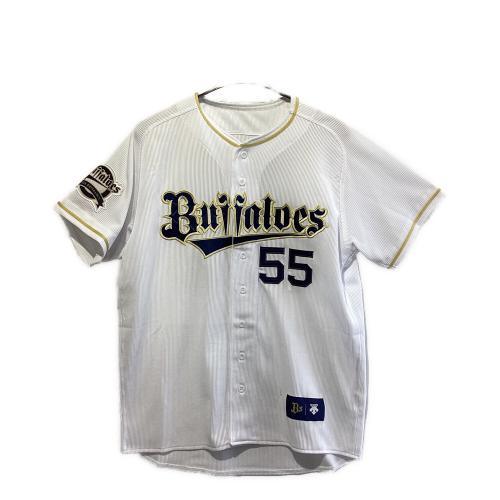 オリックス・バファローズ 応援グッズ Lサイズ ホワイト 2017年ホームユニフォーム ユニフォーム T-岡田【55】 DBFR-1700