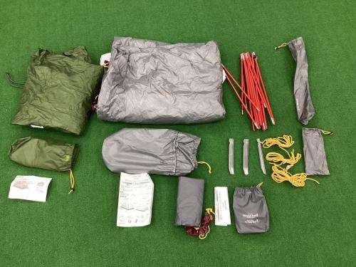mont-bell (モンベル) 登山用テント フットプリントヨゴレ有・補修用ポール欠品 1122649 ステラリッジテント2 約210×130×105(h)cm 1～2人用 程度A 程度A スカートなし