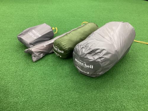 mont-bell (モンベル) 登山用テント フットプリントヨゴレ有・補修用ポール欠品 1122649 ステラリッジテント2 約210×130×105(h)cm 1～2人用 程度A 程度A スカートなし