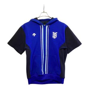 横浜DeNAベイスターズ (ヨコハマディーエヌエーベイスターズ) 応援グッズ SIZE O ブルー プロコレ @ DESCENTE ショートスリーブフーデットパーカ プロ仕様モデル DX-A2401PC