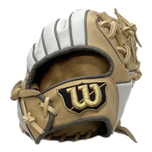 Wilson (ウィルソン) 軟式グローブ ベージュ×ホワイト ダブルネーム  プロストックレザー 86型 wilson staff 内野用