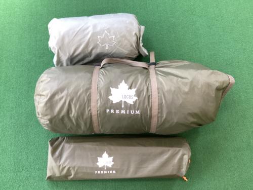 LOGOS (ロゴス) ツールームテント ヨゴレ・スカート小穴有 71805522 プレミアム PANELストロングGドゥーブル XL-AH 約540×290×210cm 2～4人用 程度B 程度B スカートあり ハンマーなし/説明書なし