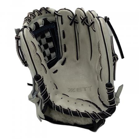 ZETT (ゼット) 軟式グローブ グレー×ブラック オーダー品 土手紐無