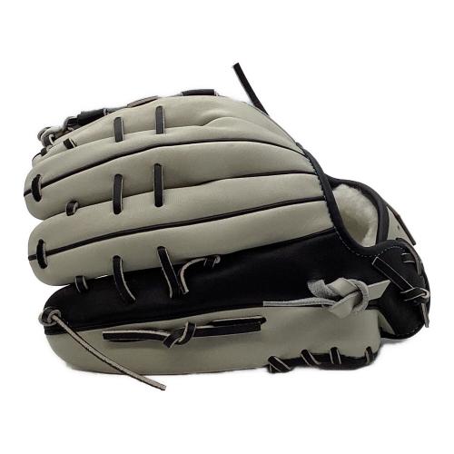ZETT (ゼット) 軟式グローブ グレー×ブラック オーダー品 土手紐無