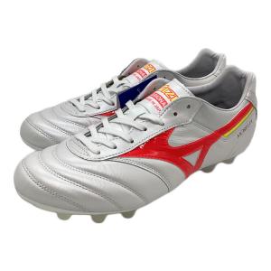 MIZUNO (ミズノ) サッカースパイク メンズ SIZE 27.5cm ホワイト×レッド モレリアII JAPAN/2023モデル/箱・ケース付＠E P1GA230164