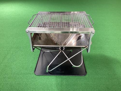 Snow peak (スノーピーク) 焚火台Lスターターセット 焚火台 別売りグリルブリッジ・焼き網Pro.・ベースプレートスタンド付