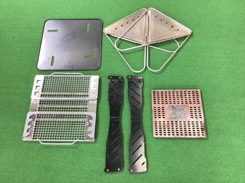 Snow peak (スノーピーク) 焚火台Lスターターセット 焚火台 別売りグリルブリッジ・焼き網Pro.・ベースプレートスタンド付