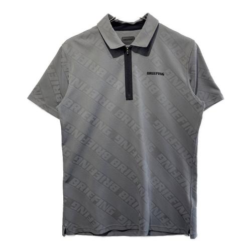 BRIEFING (ブリーフィング) ゴルフウェア(トップス) メンズ SIZE L グレー SH MS BIAS LOGO HALF ZIP SHIRT ハーフジップシャツ BRG231M02