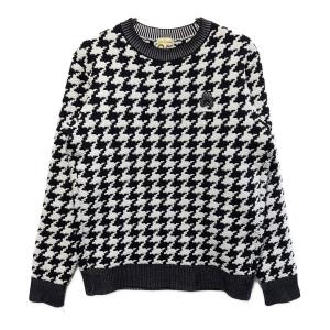 MARK&LONA (マークアンドロナ) ゴルフウェア(トップス) レディース SIZE M ブラック×ホワイト Ever Dogtooth Sweater セーター MLM-3C-AB04