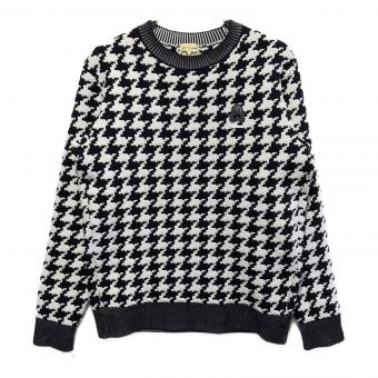 MARK&LONA (マークアンドロナ) ゴルフウェア(トップス) レディース SIZE M ブラック×ホワイト Ever Dogtooth Sweater セーター MLM-3C-AB04