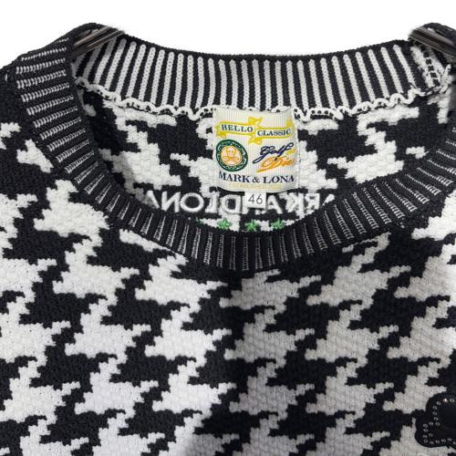 MARK&LONA (マークアンドロナ) ゴルフウェア(トップス) レディース SIZE M ブラック×ホワイト Ever Dogtooth Sweater セーター MLM-3C-AB04