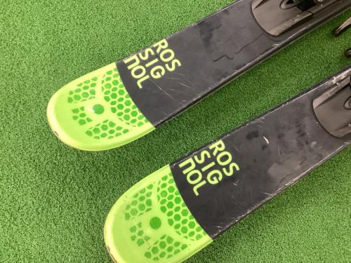 ROSSIGNOL (ロシニョール) SHORT7 ショートスキー キズ・ヨゴレ有 ブラック×グリーン 120cm