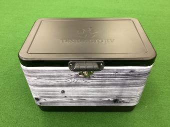 TENT FACTORY (テントファクトリー) クーラーボックス 51L グレー×ブラック 廃盤カラー TFMBM51 メタルクーラースチールボックス