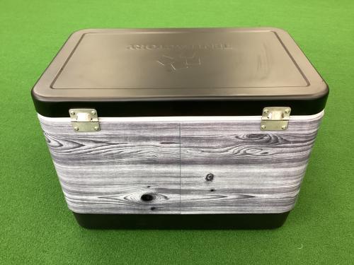 TENT FACTORY (テントファクトリー) クーラーボックス 51L グレー×ブラック 廃盤カラー TFMBM51 メタルクーラースチールボックス