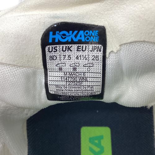 HOKAONEONE (ホカオネオネ) ランニングシューズ メンズ SIZE 26cm ホワイト×黄緑 マッハ6 ＠ 1147790