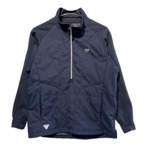 MASTER BUNNY EDITION (マスターバニーエディション) ゴルフウェア(トップス) メンズ SIZE L ネイビー ツイル ナチュラル ストレッチ ハーフジップアップ プルオーバー アウター 758-0221101