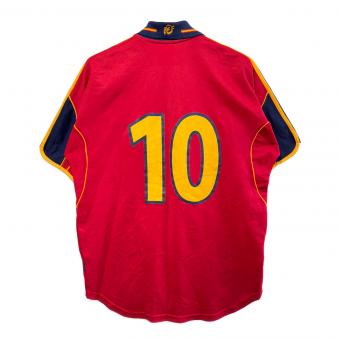 adidas (アディダス) サッカーユニフォーム メンズ SIZE O レッド 2000年オーセンティックユニフォーム【10】/上下セット スペイン代表