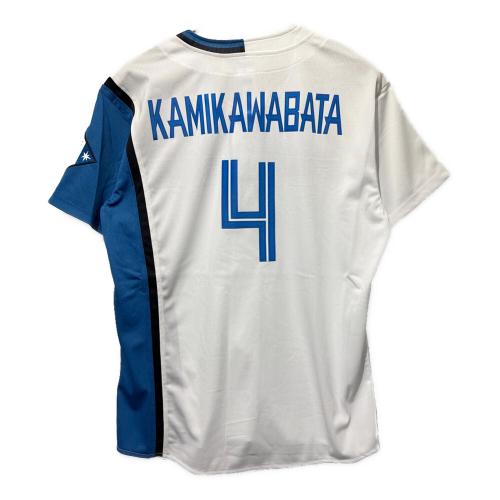 北海道日本ハムファイターズ (ホッカイドウニッポンハムファイターズ) 応援グッズ Mサイズ ホワイト×ブルー ファイターズレプリカユニフォーム/ホーム ユニフォーム 上川畑大悟【4】