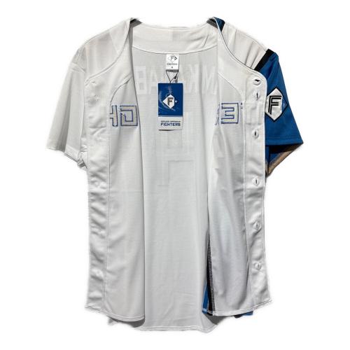 北海道日本ハムファイターズ (ホッカイドウニッポンハムファイターズ) 応援グッズ Mサイズ ホワイト×ブルー ファイターズレプリカユニフォーム/ホーム ユニフォーム 上川畑大悟【4】