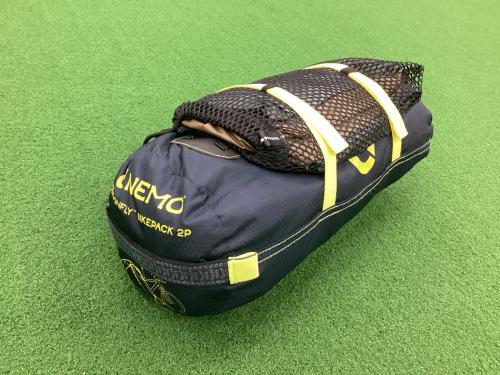 NEMO (ニーモ) 登山用テント ヨゴレ・ポールキズ有 ドラゴンフライバイクパック 2P 約224×127×105㎝ 1～2人用 程度B 程度B スカートなし ハンマーなし/説明書あり