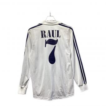 レアル・マドリード サッカーユニフォーム メンズ SIZE M ホワイト ラウール・ゴンザレス【7】長袖 adidas