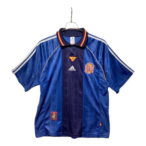スペイン代表 (スペインダイヒョウ) サッカーユニフォーム SIZE 不明 ブルー×ネイビー 88-99年 アウェイユニフォーム adidas