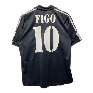 レアル・マドリード サッカーユニフォーム SIZE O ブラック ルイス・フィーゴ 02/03 ユニフォーム アウェイ 半袖 チャンピオンズリーグ SIEMENS adidas